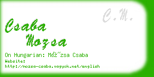 csaba mozsa business card